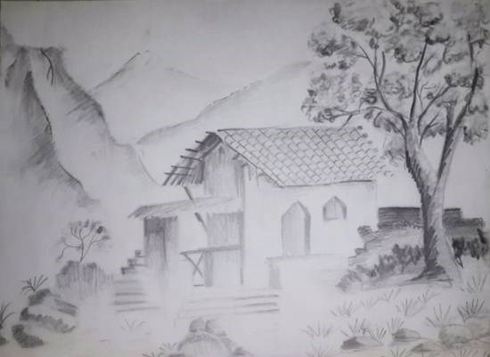 Home, painting by Krisha Amish Shah