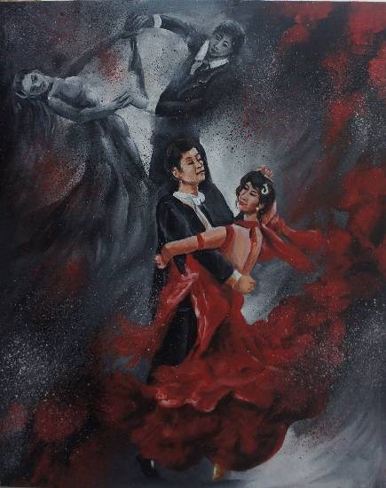 Dance, painting by Krisha Amish Shah