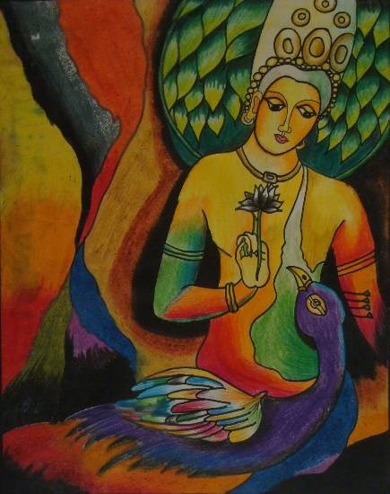 Buddha, painting by Krisha Amish Shah