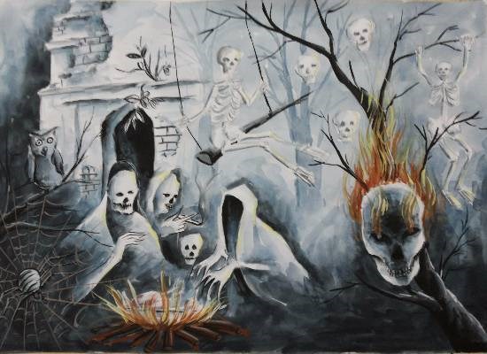 Ghost, painting by Krisha Amish Shah