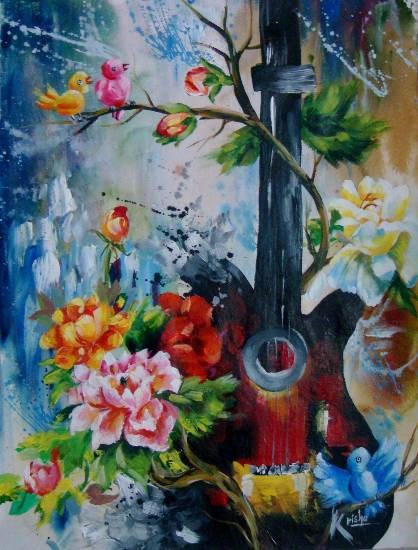 Music, painting by Krisha Amish Shah