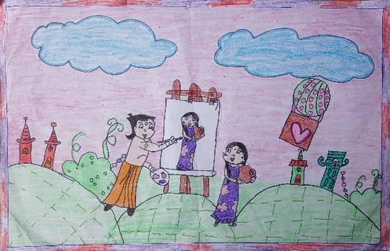 Chota bheem, painting by Ritu 