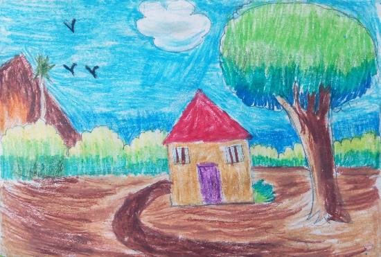 House, painting by Saanvi Rajendra Kulkarni