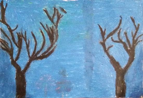 Trees, painting by Saanvi Rajendra Kulkarni