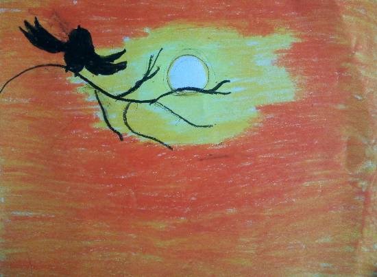 Sunset, painting by Saanvi Rajendra Kulkarni