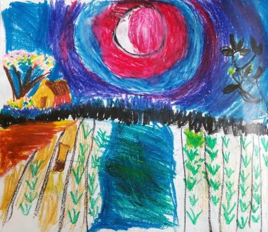 Nature - 4, painting by Saanvi Rajendra Kulkarni