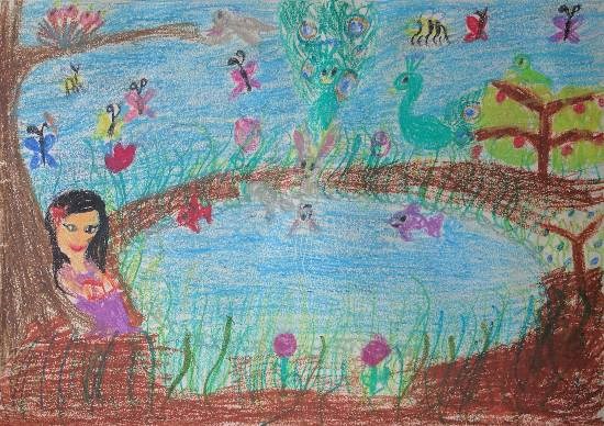 Water Is Life, painting by Lakshmi Kaivalya Lanka