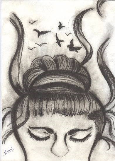 Through my mind, painting by Aashmi Paresh Vora