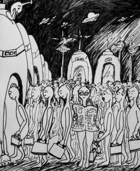 Spaced out, painting by Supriya Choudhary