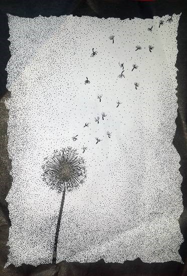Dandelion, painting by Supriya Choudhary