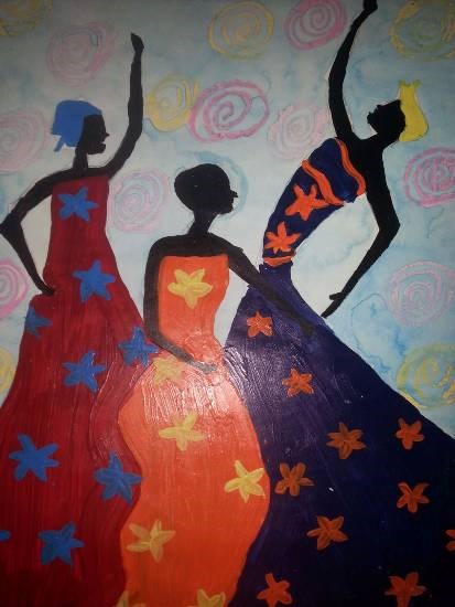 Girls, painting by Mariya Kapadia