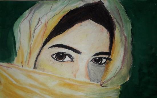 Woman, painting by Mariya Kapadia
