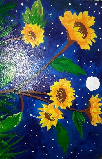Flowers, painting by Mariya Kapadia