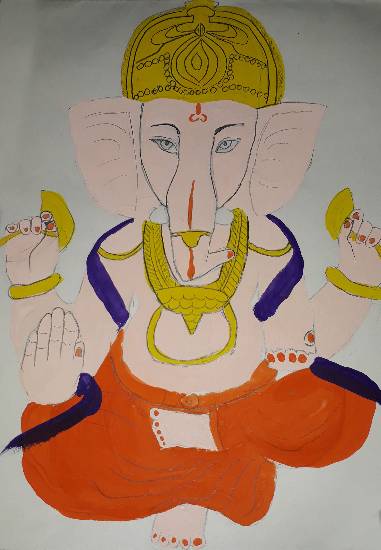 Painting  by Achira Shah - Ganesha