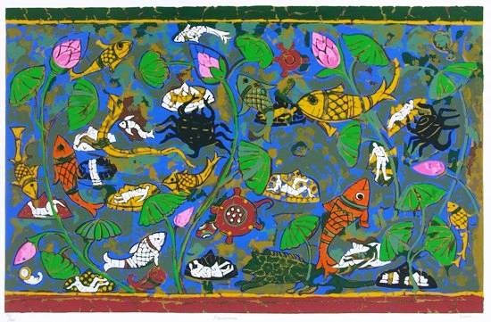 Aquarium, painting by Jagdeep Smart