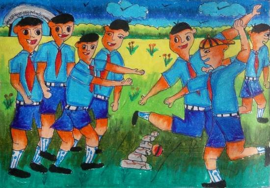 Painting  by Drona Hirwe - children