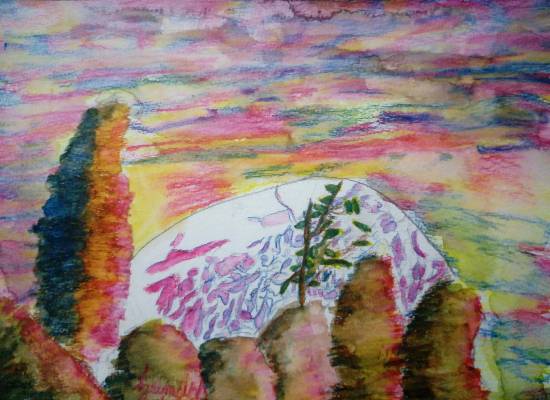 Painting  by Hamsini Aswin - Rocks
