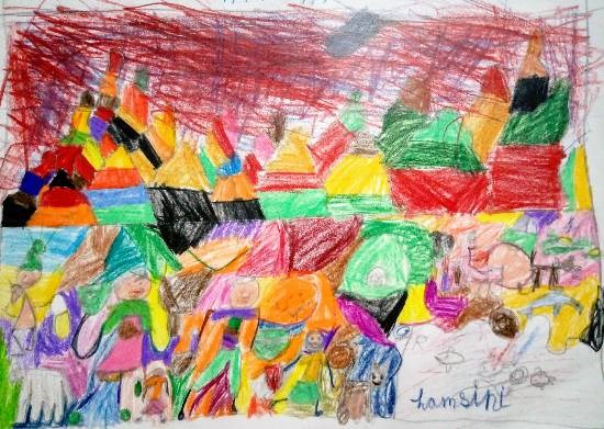 Colourful, painting by Hamsini Aswin