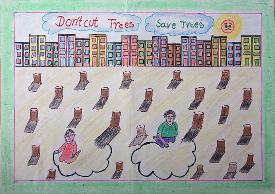 Save Trees, painting by Jannat 