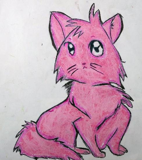 Cat, painting by Kinjal Milind Pawaskar