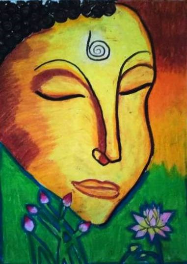 Calm, painting by Medini Mahesh Padoshi