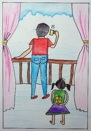 Painting  by Mrugakshi Shailesh Pedgaonkar - Father's Day