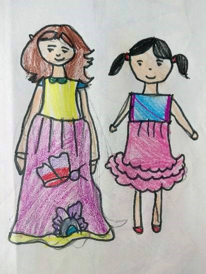 Dolls, painting by Mrugakshi Shailesh Pedgaonkar