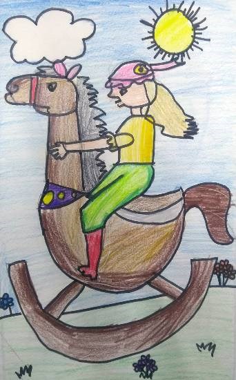 Horse, painting by Mrugakshi Shailesh Pedgaonkar