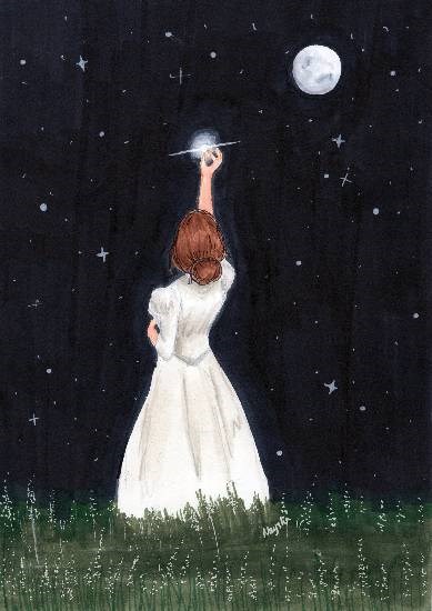 Touch the star, painting by Naysha Satyarthi