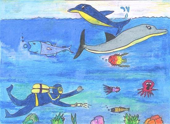 Sea Life, painting by Mrunal Shirish Dalvi