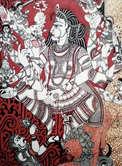Durga - The Universal Mother, painting by Abhisek Ghosh