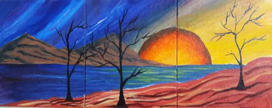 Painting  by Mrunal Vijay Todkar - Sunset