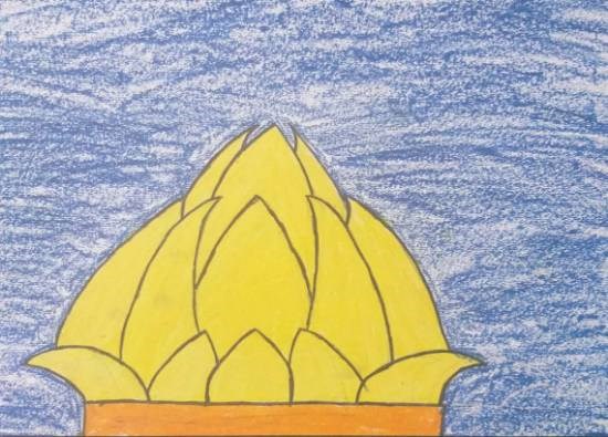 Lotus Temple, painting by Sargun Maini