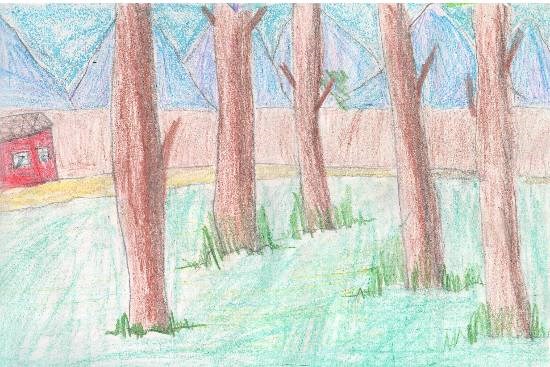 Road side, painting by Swanandi Ananda Babrekar