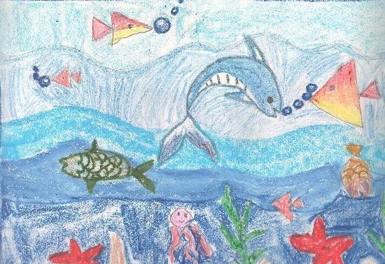 Sea world, painting by Swanandi Ananda Babrekar