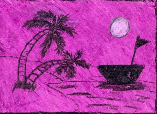 River, painting by Swanandi Ananda Babrekar