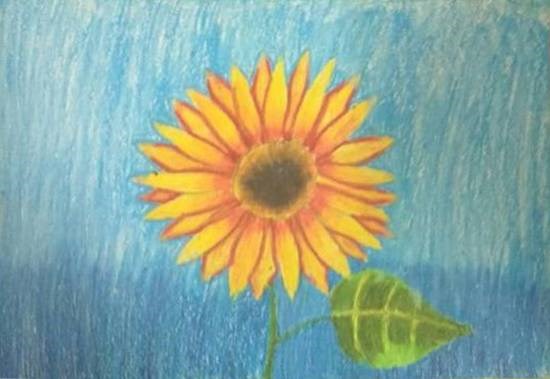 Sunflower, painting by Toshani Mehra