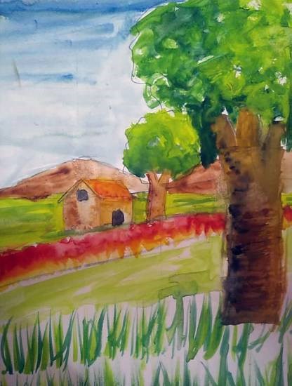 Landscape, painting by Toshani Mehra