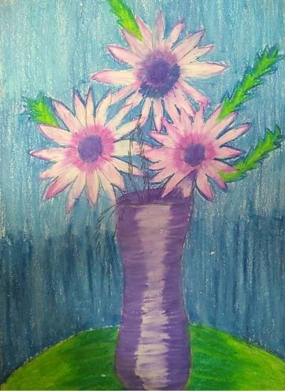 Flower pot, painting by Toshani Mehra