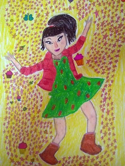 Girl, painting by Toshani Mehra