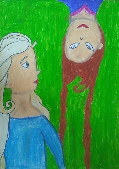 Girls, painting by Toshani Mehra