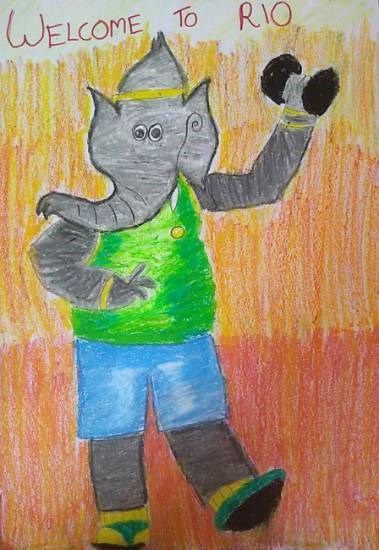 Elephant, painting by Toshani Mehra