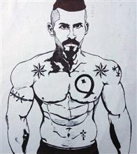 painting by Lebaiso Chaitom - Man