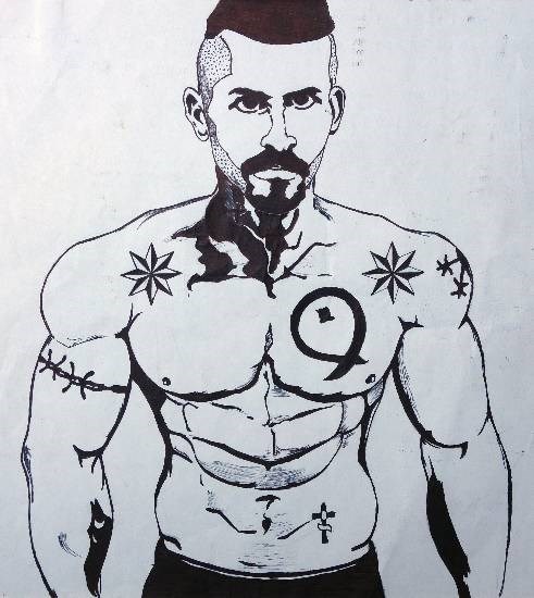 Man, painting by Lebaiso Chaitom