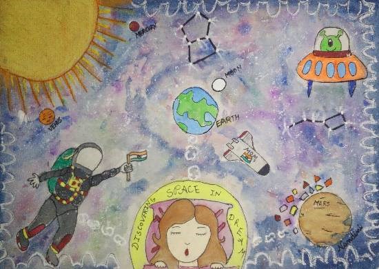 Space, painting by Nandini Sushant Jain