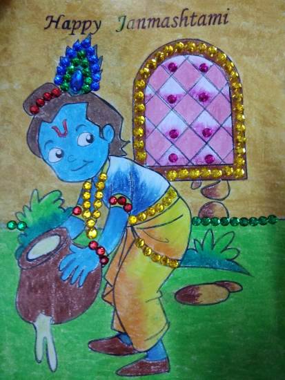 Painting  by Navya Harendra Mishra - Krishna