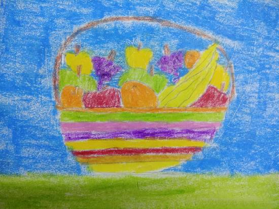 Painting  by Navya Harendra Mishra - Fruit Basket