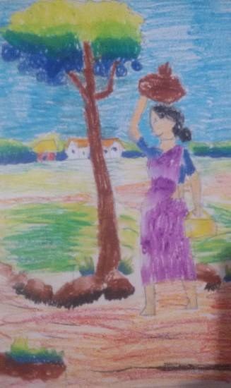 Woman, painting by Navya Harendra Mishra