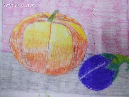 Vegetables, painting by Navya Harendra Mishra