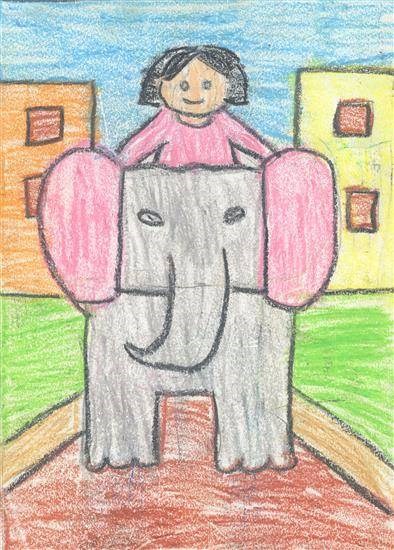 Elephant, painting by Navya Harendra Mishra